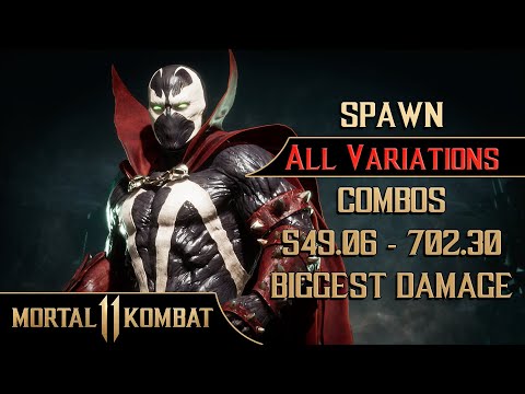 Mortal Kombat 11 - Spawn (All Variations) Combos 549.06 - 702.30 Biggest Damage [60ᶠᵖˢ]
