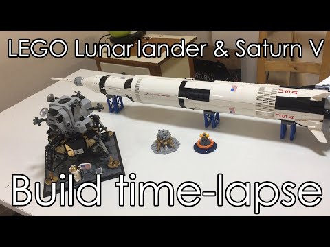 LEGO Lunar Lander & Saturn V (10266 & 21309) Build