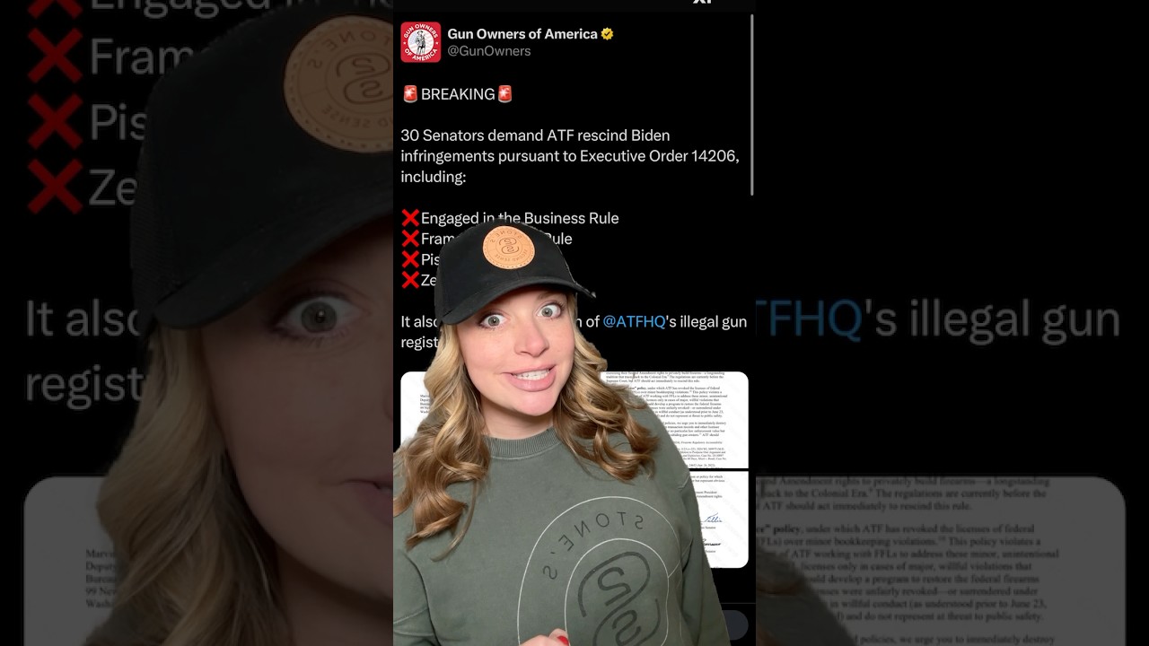 30 Senators Ask ATF To RESCIND Biden Anti-2A Nonsense #2ndamendment #shortsvideo #shortsfeed #shorts