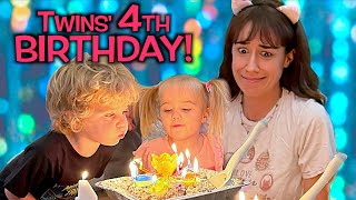 The Twins' 4th Birthday With An Octopus!