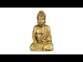 Buddha Figur Garten 20 cm Gold - Kunststoff - Stein - 10 x 17 x 7 cm