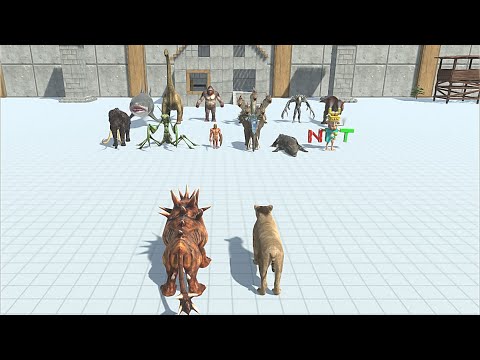 HELLHOUND WITH SMILODON VS EVERY BOSS - Animal Revolt Battle Simulator