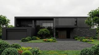 Building a Modern Masterpiece: Black Minimalist House Timelapse