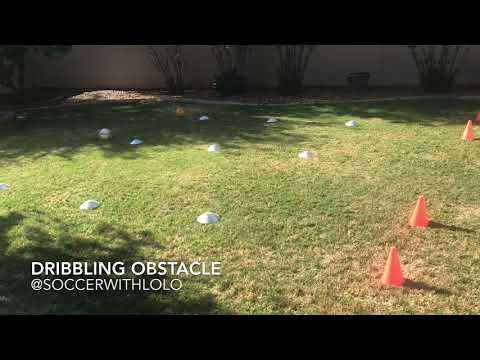 Backyard Soccer with Lolo (3 yrs) Dribbling Obstacle