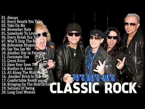 Scorpions, Guns' N Roses, Queen, Aerosmith, U2, Bon Jovi - Top 100 Classic Rock Songs Of All Time