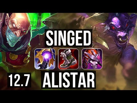 SINGED vs ALISTAR (TOP) | 4/0/8, 2.1M mastery | NA Diamond | 12.7