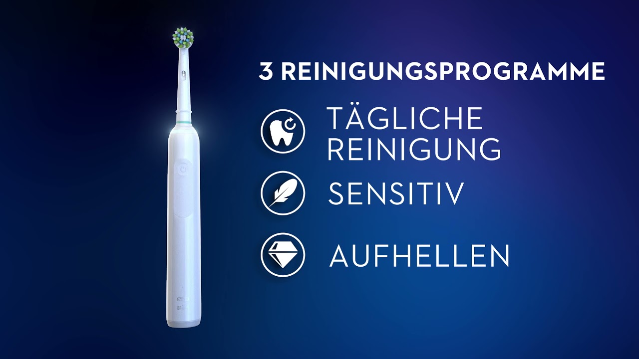 Oral-B Rotationszahnbürste Pro 3 3000 Sensitive Clean, Blau