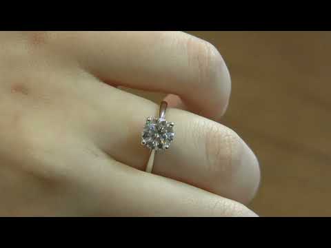 1.30ct Round Cut Four Claw Tulip Engagement Ring