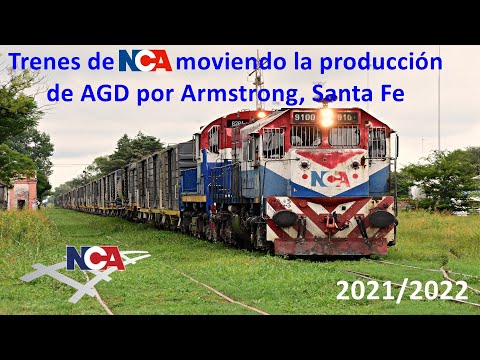 Trenes de NCA moviendo la producción de AGD por Armstrong, Santa Fe - 2021/2022