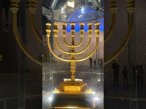 The Temple menorah in the Jewish Quarter in the Old City of Jerusalem , Israel 2025