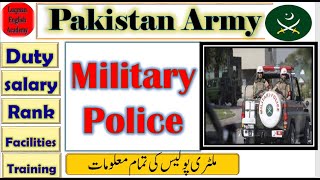Join Pak army as MP Military Police jobs in Pak ar