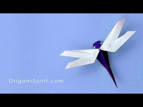 How to Fold an Origami Dragonfly - Libélula