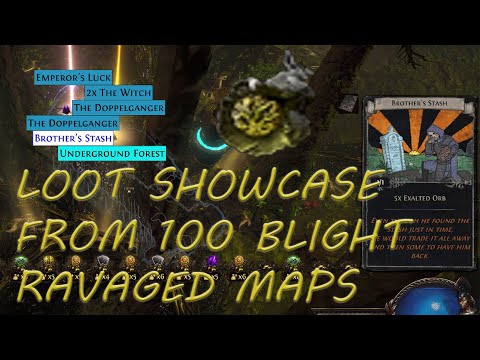 Loot Showcase from 100 Blight Ravaged Maps