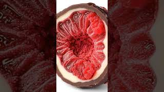 Frozen Berry Core 🍫 | Chocolate-Covered Raspberry | Stock Footage 4K