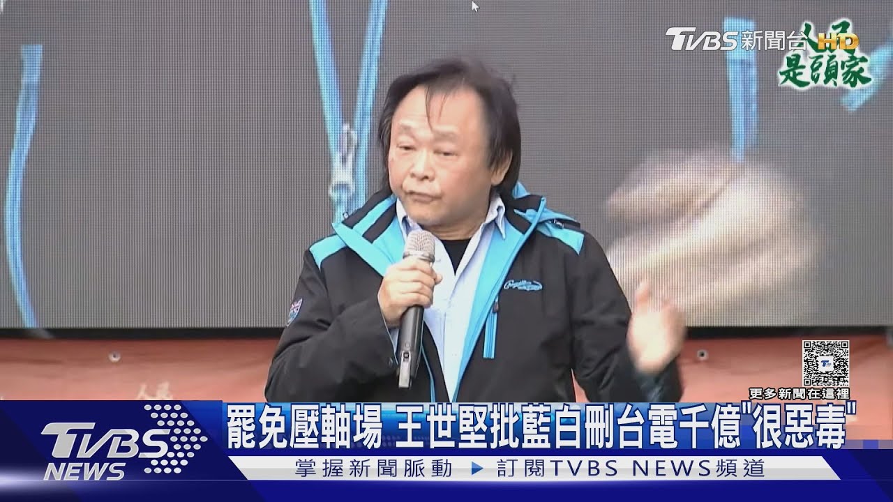 罷免壓軸場 王世堅批藍白刪台電千億「很惡毒」