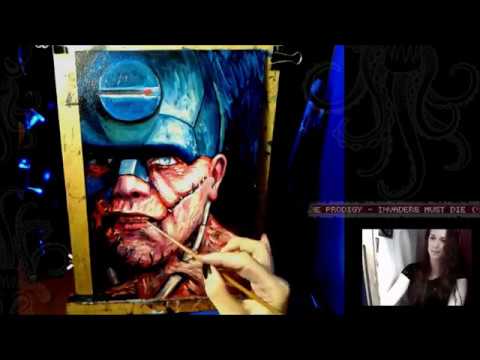 Mean Machine Angel \ #oilpainting