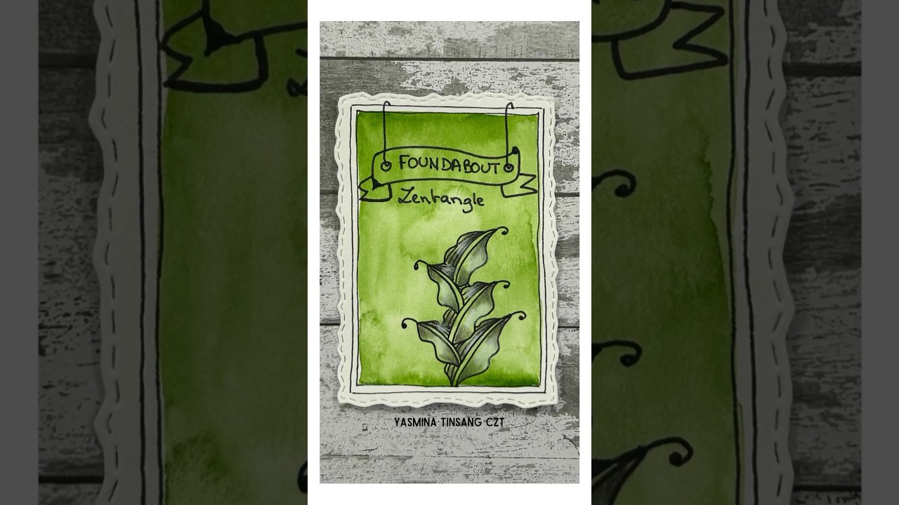 How to draw FOUNDABOUT #tanglepattern #shorts #inktobertangles2023  #mindfullness #zentangledebutant