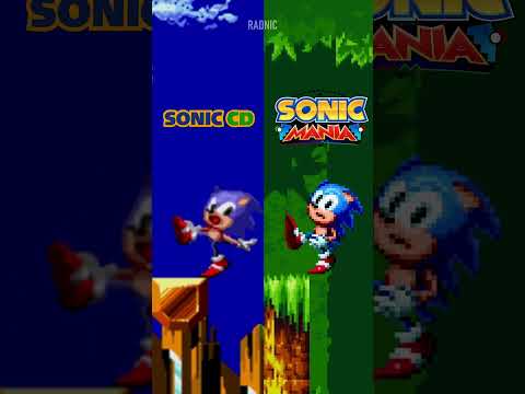 Balancing Animation Sonic CD vs Mania #shorts #sonic