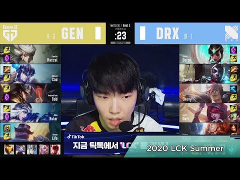 2020 LCK Summer W6D3 | GEN (Ruler Ashe) VS DRX (Chovy Sett) Game 2 Highlights  |