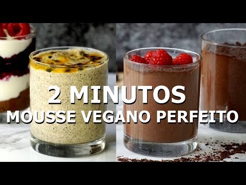 easy and healthy / vegan chocolate and passion fruit mousse / vegan dessert