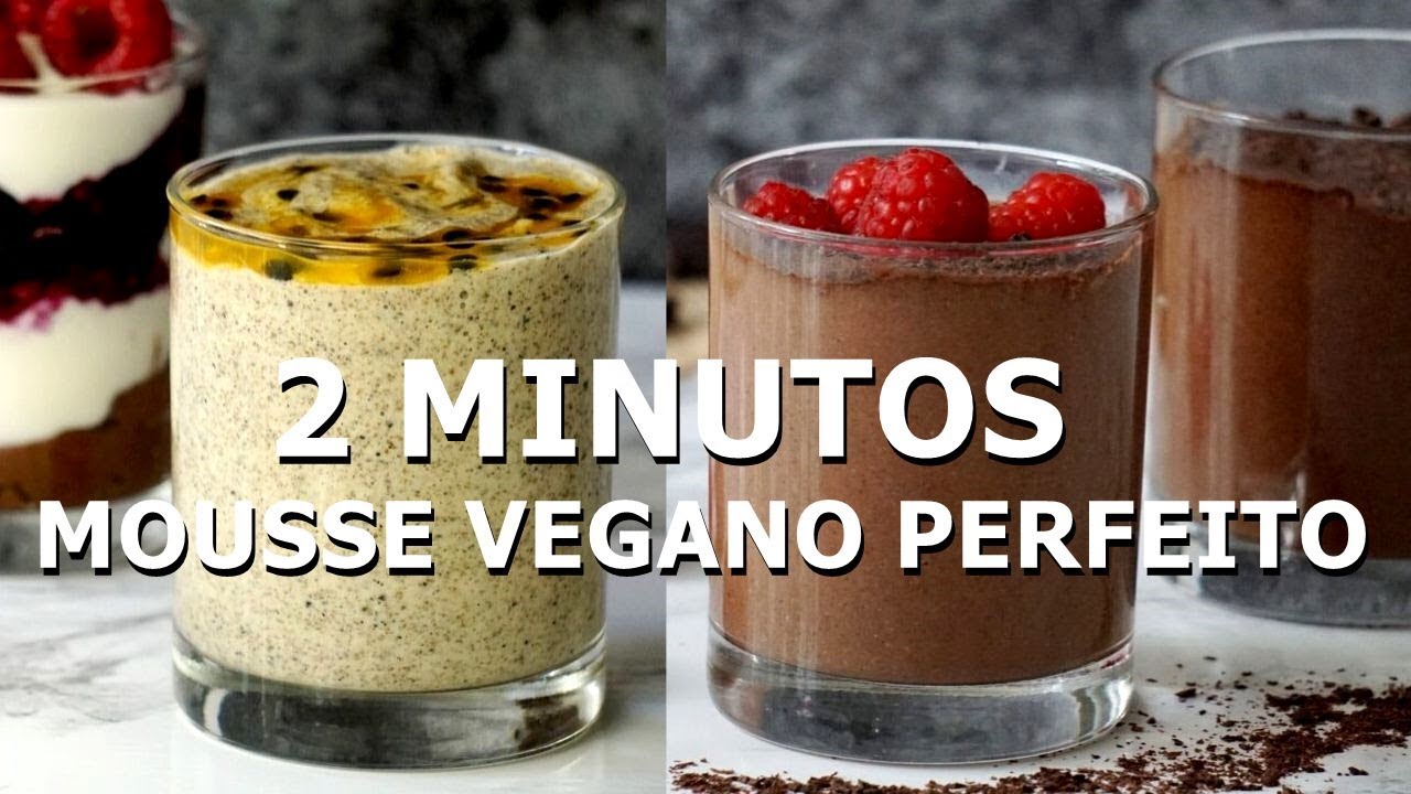 fácil e saudável / mousse vegano de chocolate e maracujá / sobremesa vegana