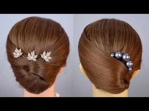 Latest Juda Bun Hairstyle For Festivals | Easy Updo Hairstyle For Women | Hair Style Girl