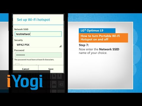 How to turn Portable Wi-Fi Hotspot on and off on LG® Optimus L9 :Tutorial