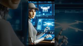 Robot Controls Drone from High-Tech Control Room | AI Precision in Action 🧠🤖🚁📡⚙️ #ai #robotics