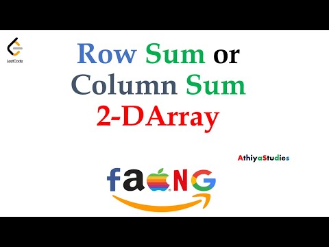 Matrix Row Sum Or Column Sum Java Program Array