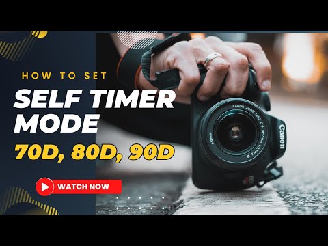How to Set Self-Timer Mode on Canon 70D, 80D, 60D or 50D, 90D DSLR
