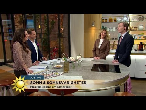 "Får jag sova nu?" Programledarnas sömnvanor på tapeten - Nyhetsmorgon (TV4)