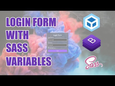 Create bootstrap Login form with only changing SASS variables
