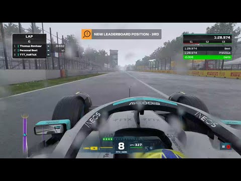 F1 22 Italy Monza Wet Time Trial Hot Lap + Setup (1:28.974 with Controller)