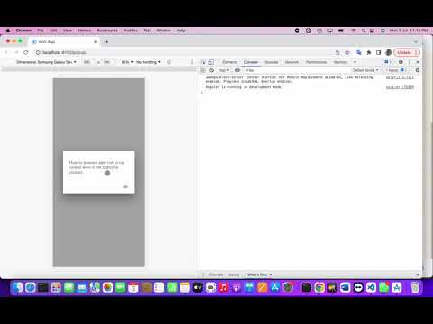 How to prevent ionic AlertController popup not to be closed even if the OK button is clicked