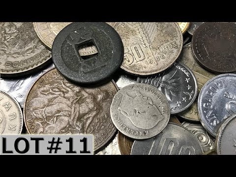 TONS OF OLD SILVER & MORE Uncovered Searching Foreign Coin Bag - Lot #11