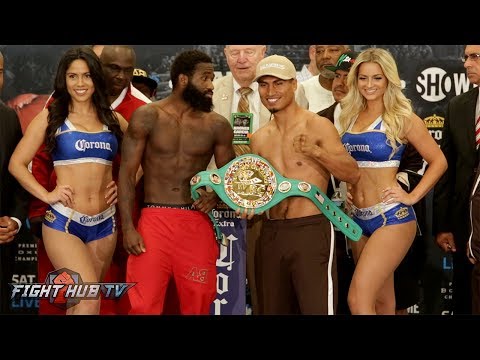 ADRIEN BRONER VS. MIKEY GARCIA FULL WEIGH IN AND FACE OFF VIDEO