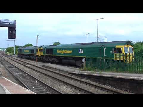 Freightliner Class 66's no's: 66593-66543 @ Bristol Parkway {084C} 09/06/2018.