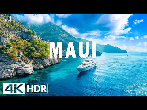 FLYING OVER MAUI, HAWAII 4K UHD - Relaxing Music With Beautiful Natural Landscape - 4K UHD TV