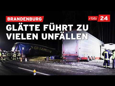 Unfälle und Busverkehr eingestellt: So hat die Glätte Brandenburg getroffen