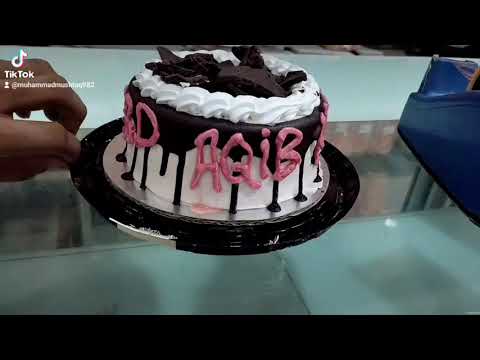 Birthday celebration cake style with name