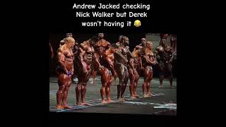 Download lagu Andrew Jacked checking Nick Walker but Derek wasn’t having it 😂 #olympia2025 #nickwalker #mrolympia mp3