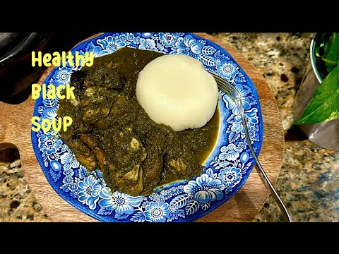 THIS NIGERIAN BLACK SOUP IS DELICIOUS, MEDICINAL & HIGHLY NUTRITIOUS | HOW TO MAKE BLACK SOUP