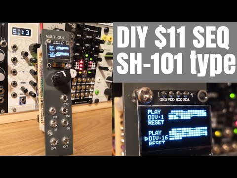 [ $11 ] DIY modular synth Sequencer Roland SH-101 type , 128 step , 2CH CV/GATE with seeeduino xiao