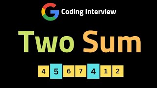 YouTube video 'TWO SUM - LeetCode 1 - Coding Interview Questions'