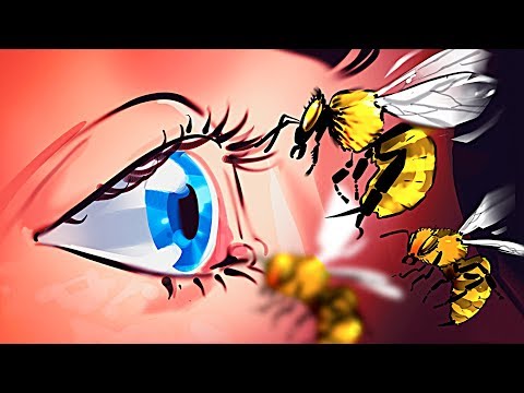 , title : 'A única maneira de escapar de um enxame de abelhas'