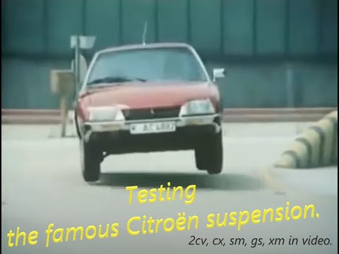 Thumbnail for Citroën #suspension  in action. old recordings from the 70`s and 80`s testtrack. 2cv, cx, ds, sm, gs by Citroën, Car