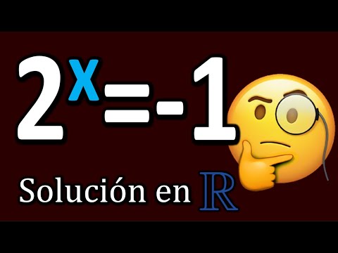 ecuación exponencial, 2^x=-1