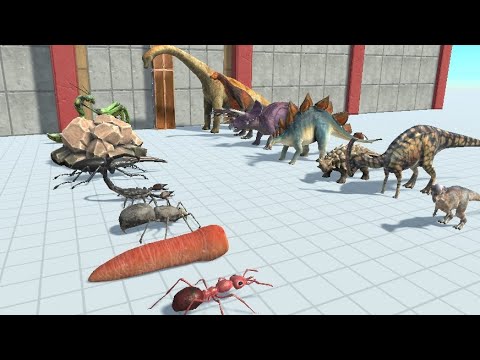 Giant Invertebrates vs Herbivore Dinosaurs | Animal Revolt Battle Simulator