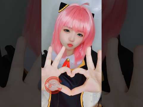 Anya Forger Kawai Finger Heart 🫶🏻🥰😍 Spy X Family Cosplay #shorts