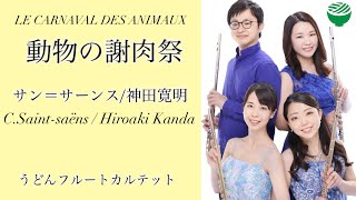 Download lagu 【フルート四重奏】 動物の謝肉祭（サン＝サーンス / 神田寛明）LE CARNAVAL DES ANIMAUX ( C.Saint-saëns / Hiroaki Kanda ) mp3